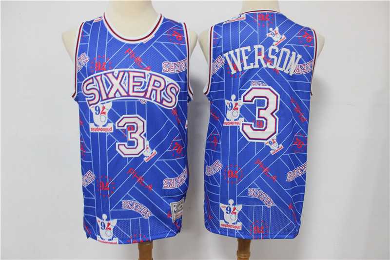 76ers 3 Allen Iverson Blue Tear Up Pack Hardwood Classics Swingman Jersey,We sell and wholesale 76ers 3 Allen Iverson Blue Tear Up Pack Hardwood Classics Swingman Jersey on line form chian!